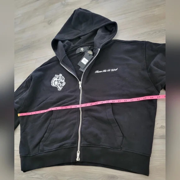 Darc Sport Time Darco Double Zip Hoodie Heaven Has To Wait sz Large - Picture 10 of 11